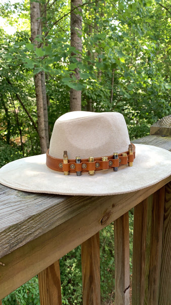 UNISEX BRASS AMMO HAT BAND