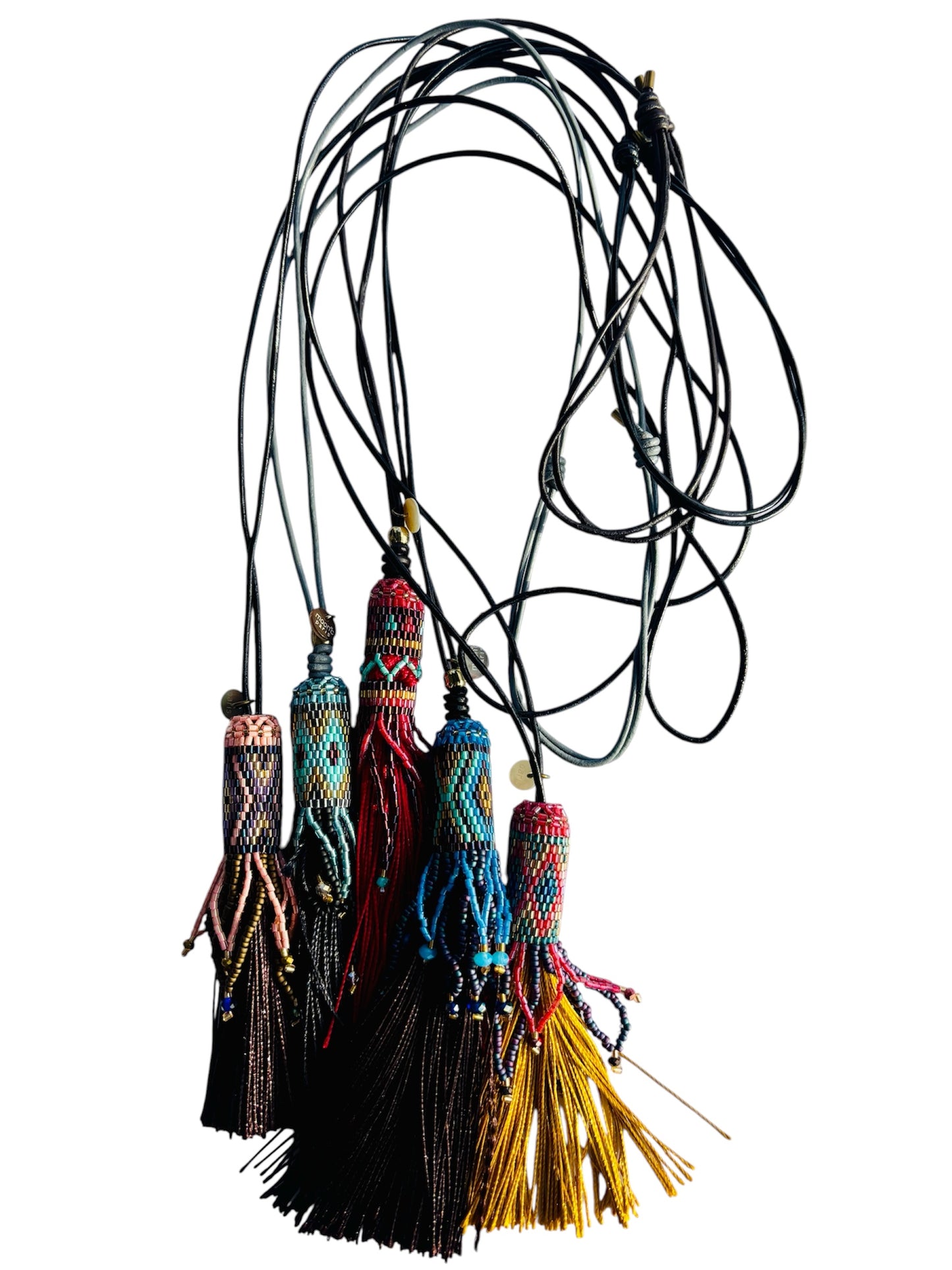 BOHO BEADED TASSEL NECKLACE