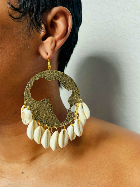 Cowrie Shell Drop Earrings