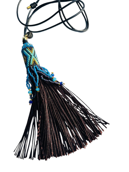 BOHO BEADED TASSEL NECKLACE