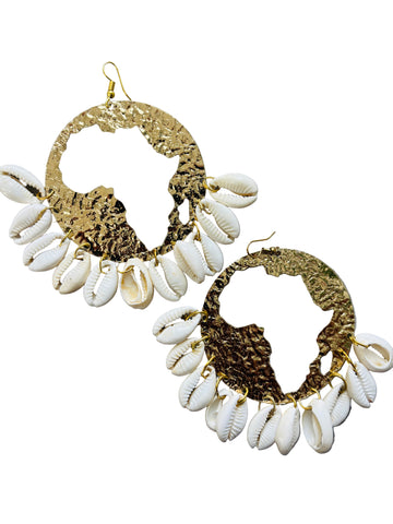 Cowrie Shell Drop Earrings