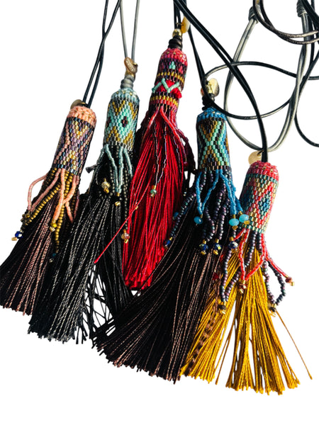 BOHO BEADED TASSEL NECKLACE
