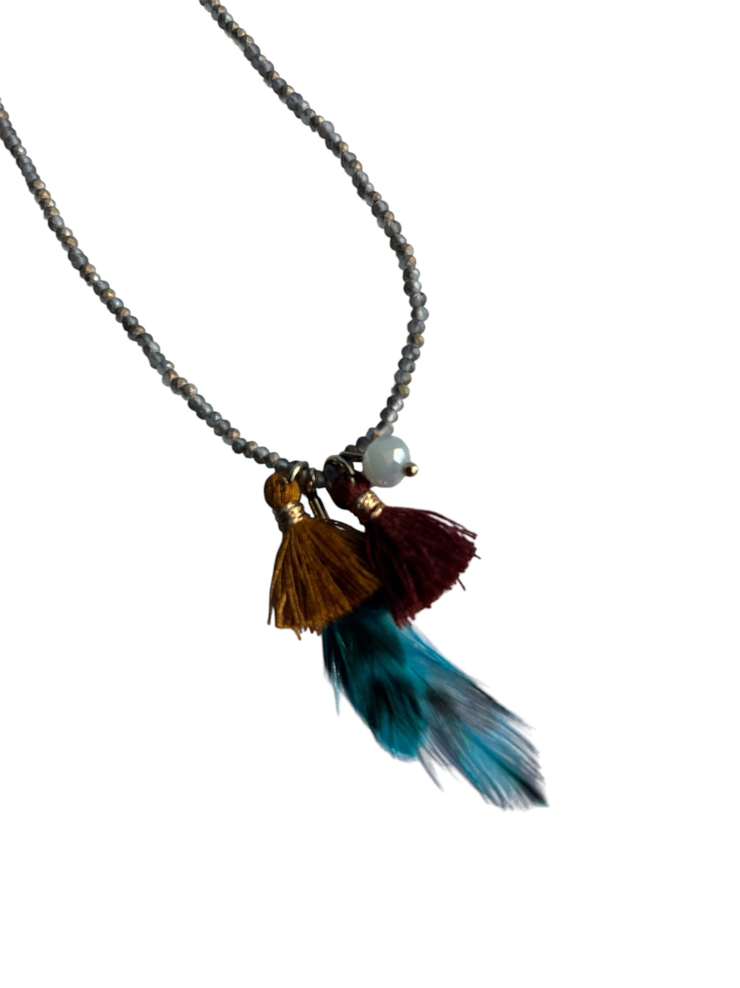 BOHO BLUE LAYERED NECKLACE 3-PIECE SET