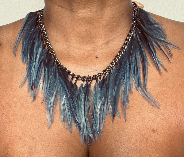 BOHO BLUE LAYERED NECKLACE 3-PIECE SET