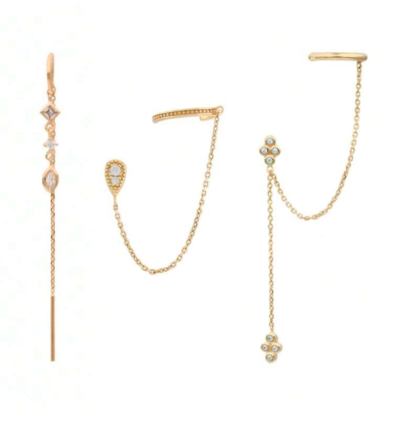 ZIYA 3-PIECE EAR CUFF SET