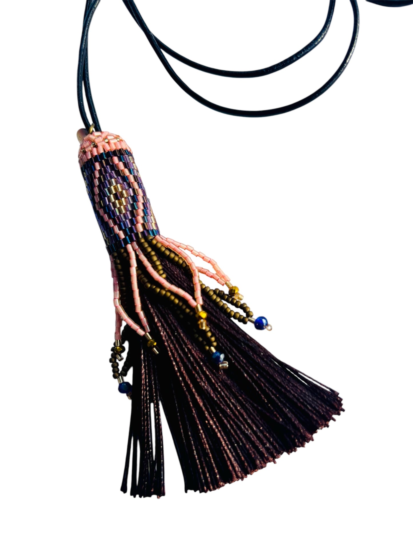 BOHO BEADED TASSEL NECKLACE
