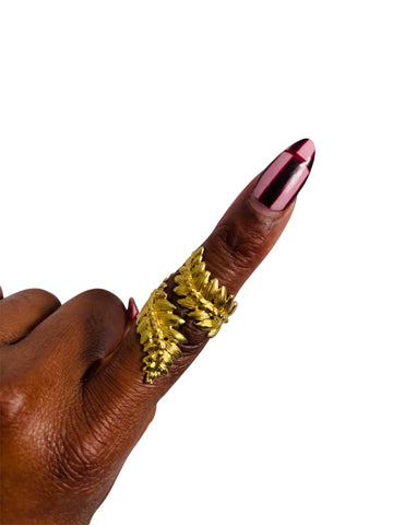 SALMA LEAF WRAP RING