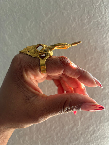 VICTOR ANTELOPE SKULL RING