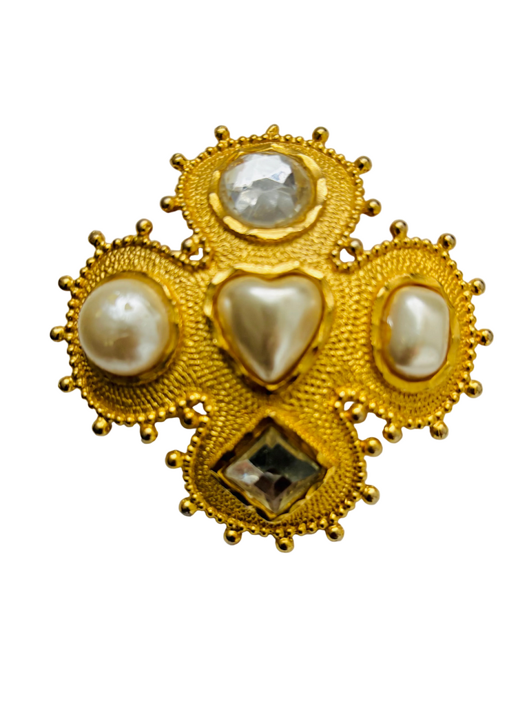 VINTAGE MALTESE PEARL BROOCH