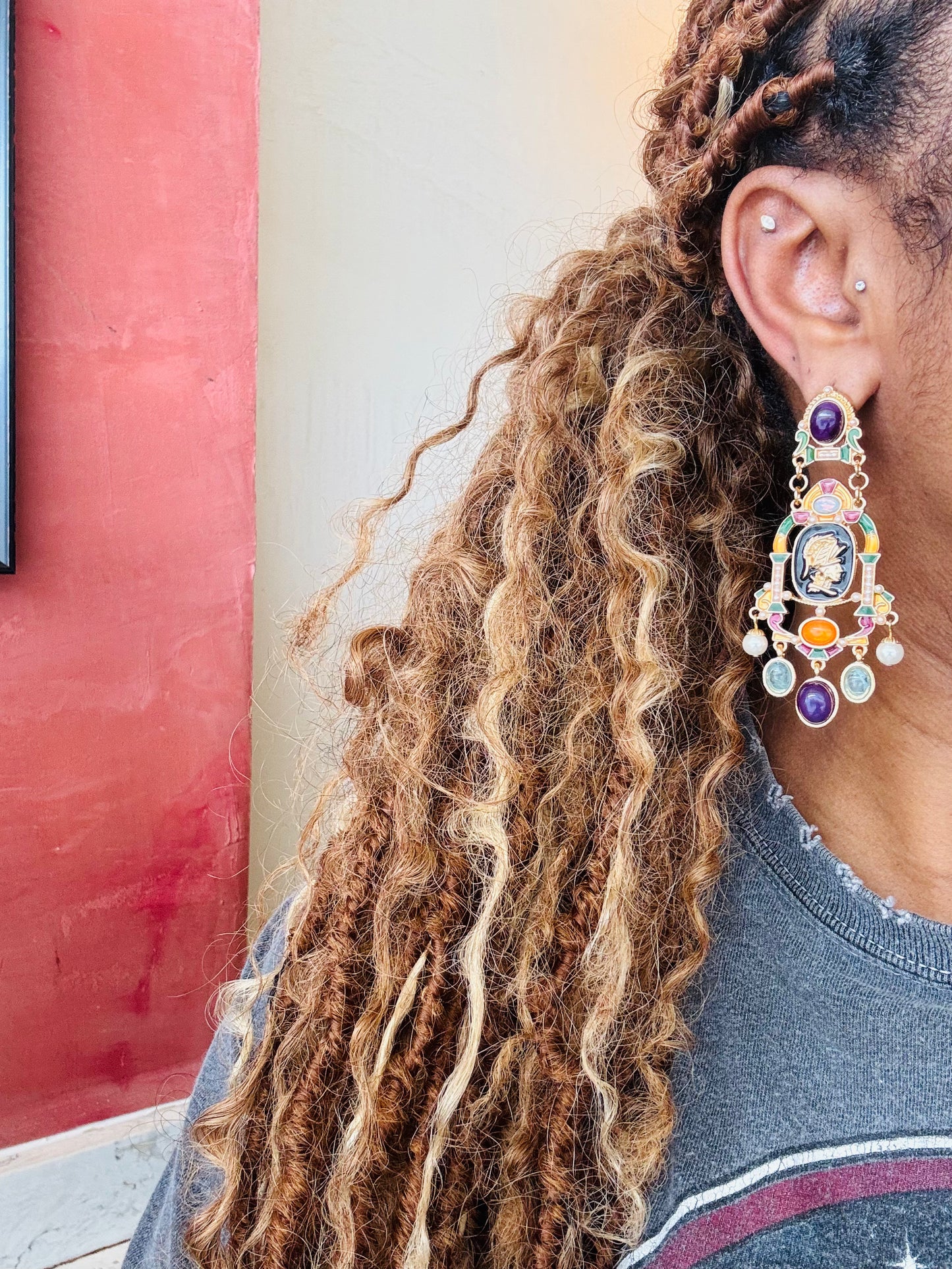 ROMAN EMPRESS CHANDELIER DROP EARRINGS