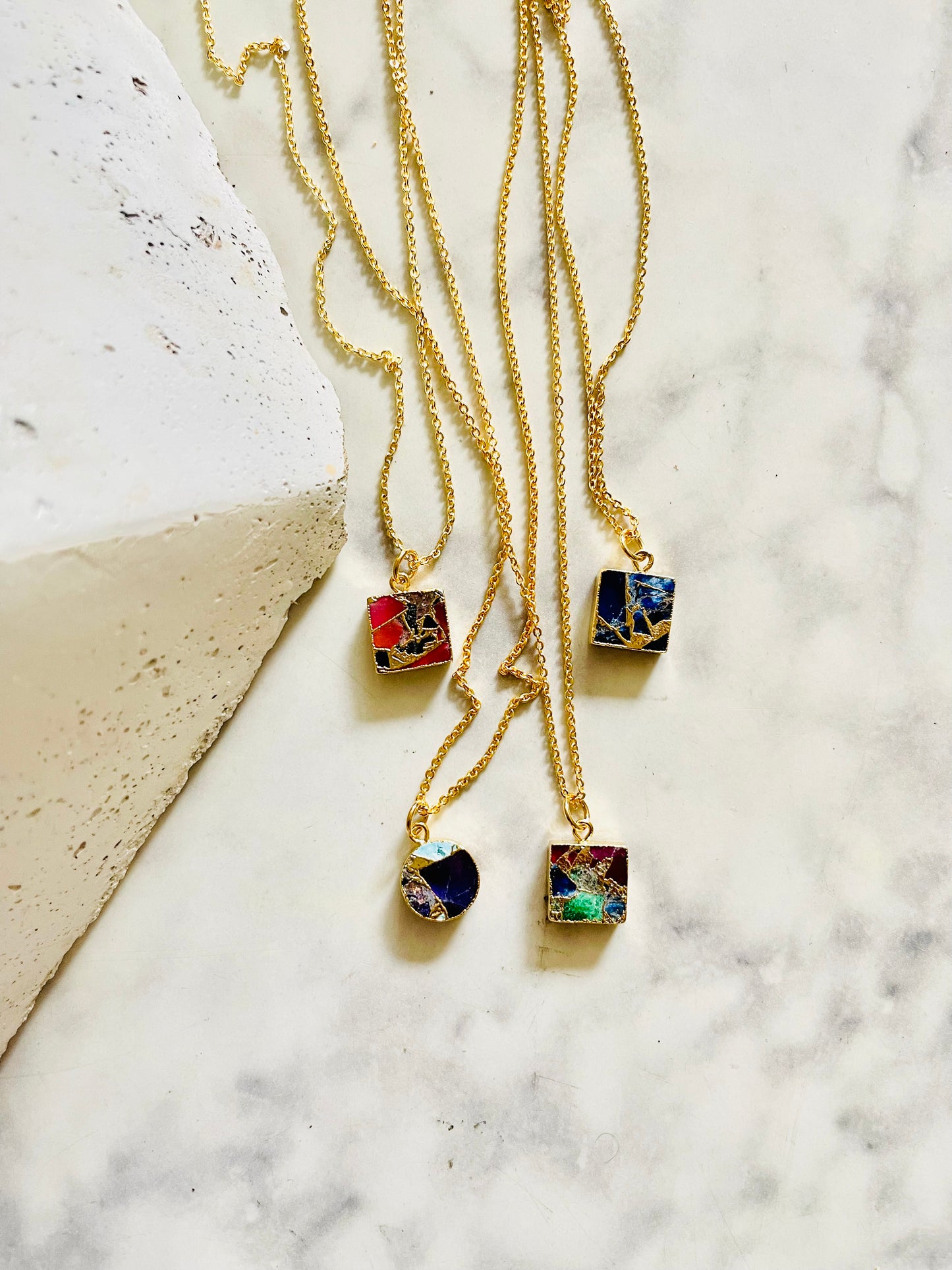 MIKAL MOSAIC NECKLACES